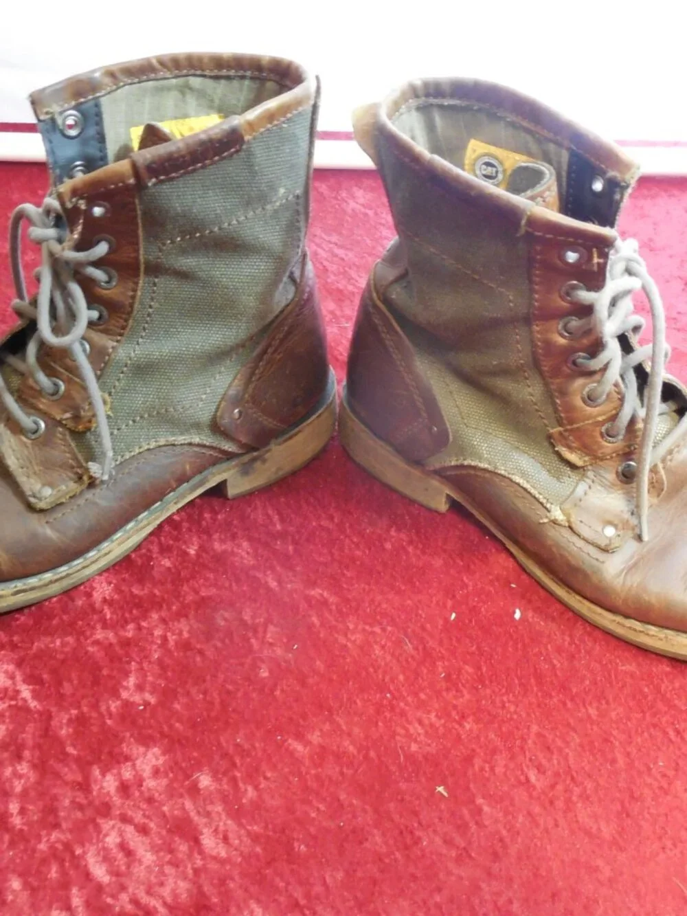 Caterpillar CAT Leather Mens Work Boots Size 9 NO. P713024